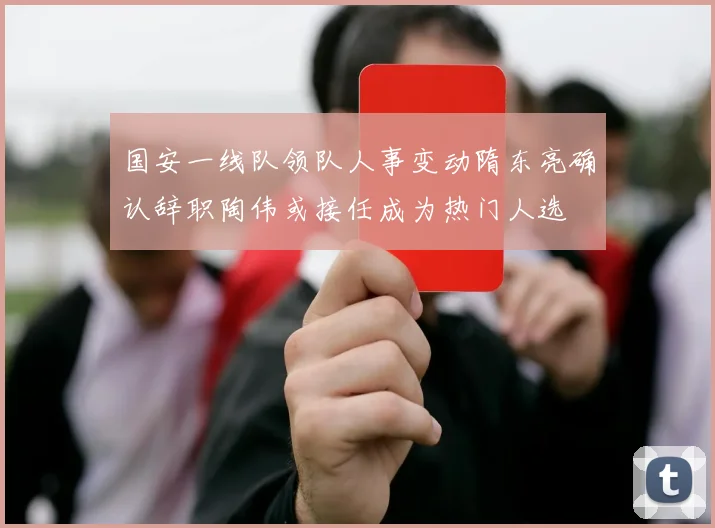 国安一线队领队人事变动隋东亮确认辞职陶伟或接任成为热门人选